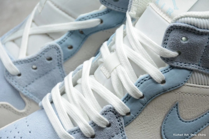 Kicked Out Shoe Store 1 Textures Air Jordan Mid Blue DA4666-100 Mixed 0717